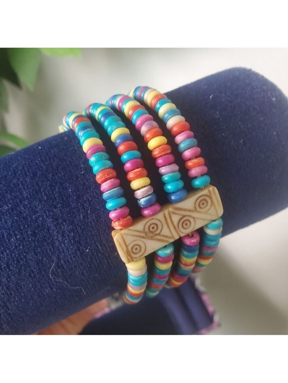 Rainbow Bone Nepal Bracelet Colorful Boho